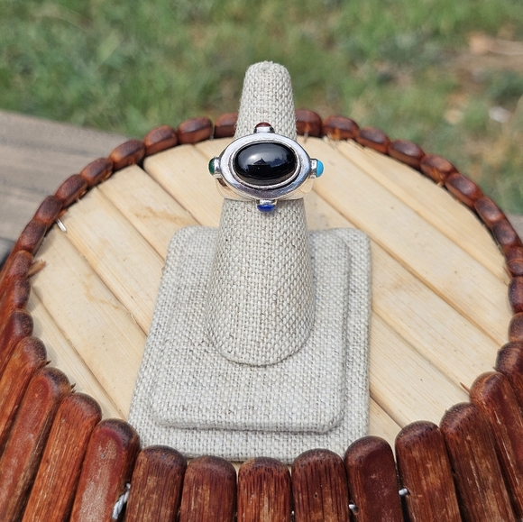 925 sterling & stone ring - Picture 3 of 11